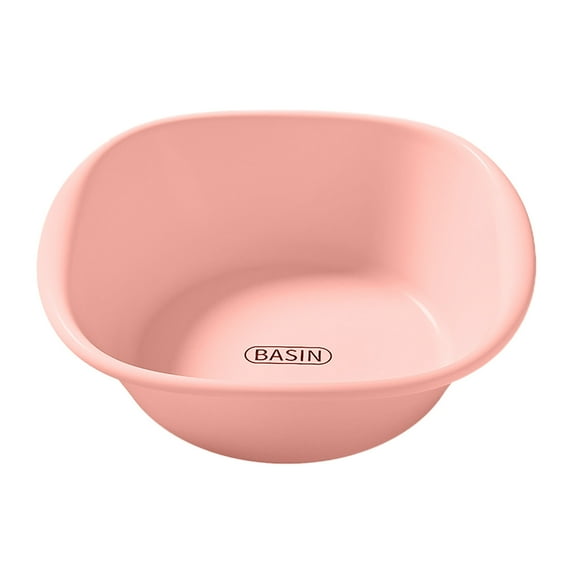 Pink Thickened Square Wash Basin Pink, Multi-Purpose Laundry Foot Bath Vegetable Cleaning Bowl, Plastic Dormitory Student Use