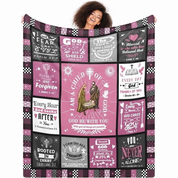 Pink Throw Blanket Affirmations Gift for Girls 60"x50",Tsinger Music Inspired Album Blanket Bedding,Birthday Easter Gifts for Teen Girls,Inspirational Positive Blanket for Sister,Girl Friends
