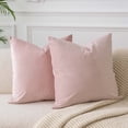 thumbnail image 1 of Pink Throw Pillow Covers Set of 2 with Zipper,Decorative Soft Pillow Covers for Couch Bed Sofa, 1 of 6