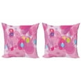 thumbnail image 1 of Ambesonne Pink Throw Pillow Cover 2 Pack, Fantasy Magic, 18", Pink, 1 of 2
