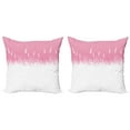 thumbnail image 1 of Ambesonne Pink Throw Pillow Cover 2 Pack, Bushes and Wheat Field, 24", Hot Pink and White, 1 of 2