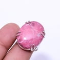 thumbnail image 1 of Pink Thulite -Norway Solitaire Gemstone Handmade 925 Sterling Silver Ring s.8, Pink Thulite Ring R_8024_297_1, 1 of 2