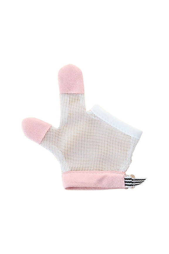 Pink Thumb Guard, Kids Gloves, Finger Protector, Anti-Sucking Hand Guard For Kids, Comfortable And Washable, Cloth Material, M Size, Prevents Nail Biting And Thumb Sucking