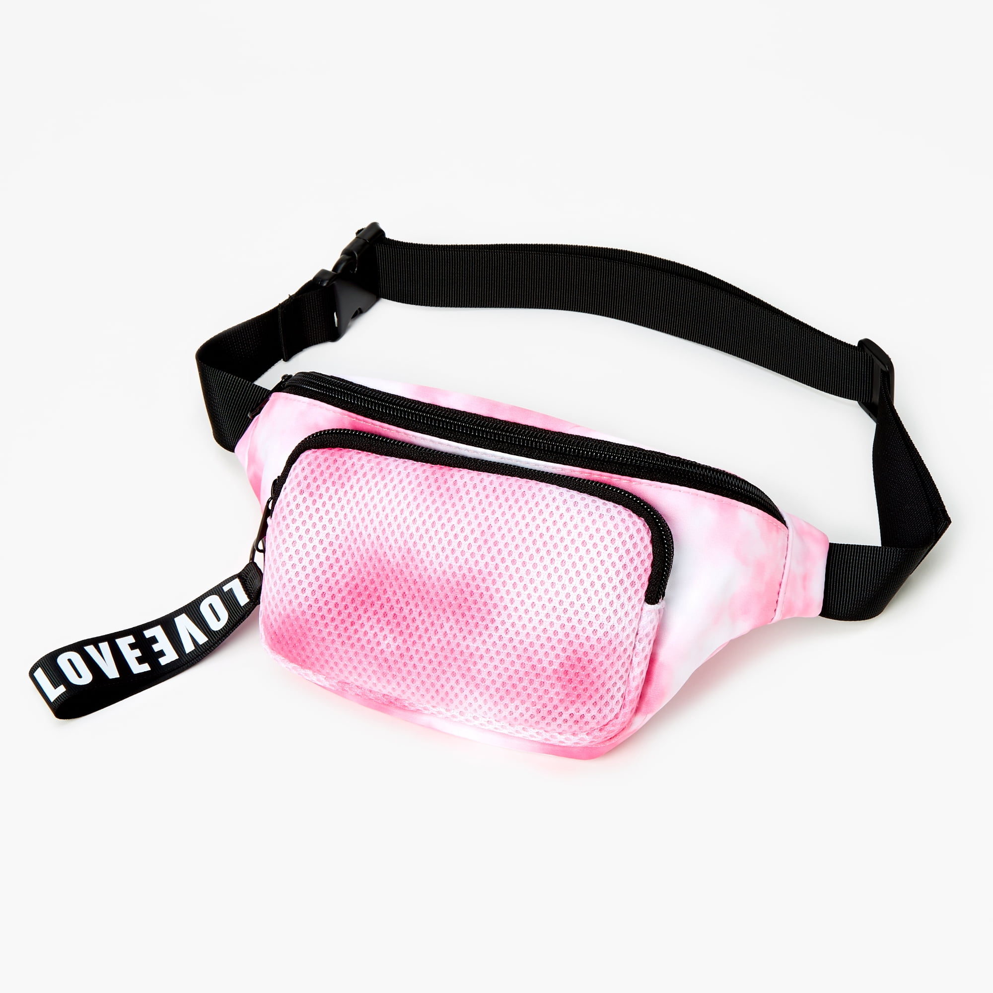 Claire s Brandclub Pink Tie Dye Fanny Pack