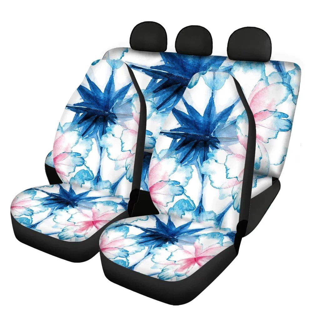 Pink Tie Dye Flower Print Car Seat Cover SlipResistant Car Interior
