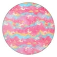 thumbnail image 1 of Pink Tie Dye Pattern Round Fitted Tablecloth with Elastic Edge,Dining Table Cover Waterproof,Outdoor Round Tablecloth for Camping,Dining,Indoor and Outdoor, 1 of 7