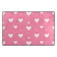 thumbnail image 1 of Pink Tile Love Red Pattern Memory Foam Area Rug 60"x39" Non Slip, Absorbent, Fade Proof for Living Room, Bedroom, Office, 1 of 7