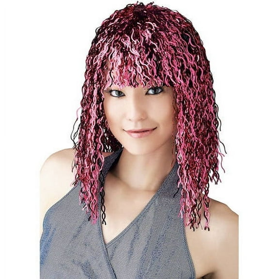 Pink Tinsel Wig
