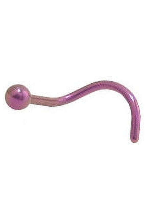 Pink Titanium Ball Head Nose Stud