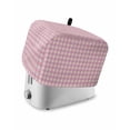 thumbnail image 1 of Pink Toaster Cover 2 Slice, Small Kitchen Appliance Covers, Grid Checkered Plaid Gingham Lattice Trellis Toaster Oven Cover with Loop, Bread Machine Cover Polyester Dust Cover Protection, 1 of 4