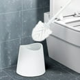thumbnail image 1 of Toilet Brush Set with Base, Rust-Resistant Brush Head for Thorough Cleaning, Quick-Drying, Wall-Mounted Storage White, 1 of 6
