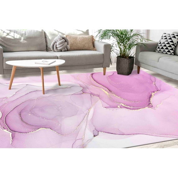 Pink Tones Marble Rugs, Gift Rugs, Office Decor Rugs, Marble Rug, Alcohol Ink Rug, Cute Rug, Pink Marble Rug, Home Decor Rugs, Salon Rugs, 2.6'x5' - 80x150 cm