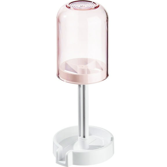 Pink Toothbrush Holder With Cup Rack Plastic Bathroom Organizer For Toothbrush And Mouthwash Cup Storage Household Dormitory Kids Adult Family Use Size: 8.66X3.86X3.46In Weight: 0.3Lb