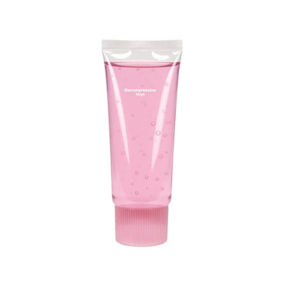 Pink Toothpaste Squishy Toy with Bubble Design and Slow Rising Effect, Single Piece, Soft Squeeze for Relaxation, Squeeze Toy