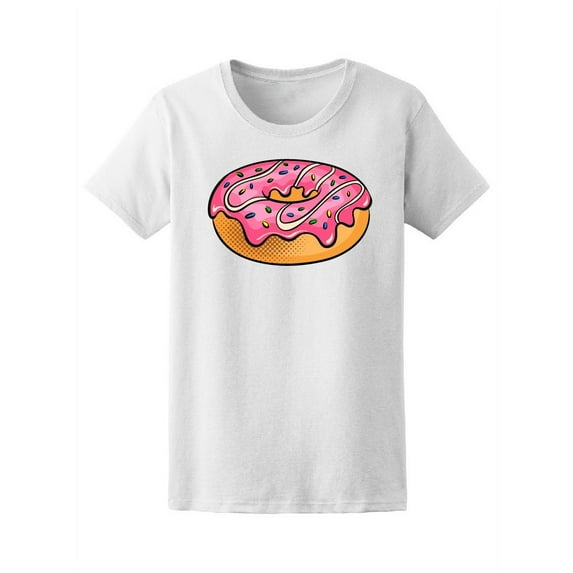 Pink Top Donut Modern Design Tee Women's -Image by Shutterstock