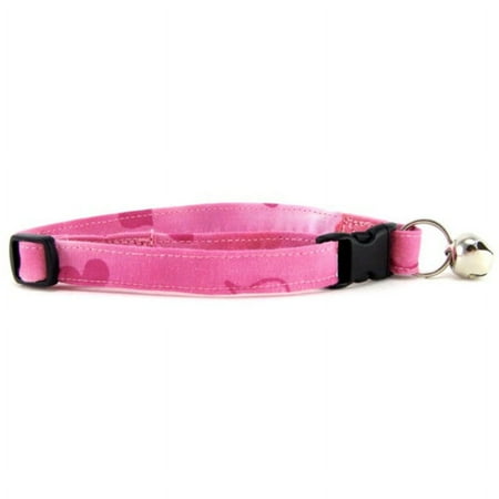 Pink Tossed Hearts Batik Cat Collar
