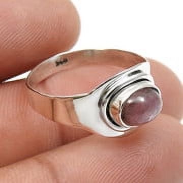 Pink Tourmaline Gemstone Elegant Statement Women Gift Ring 925 Sterling Silver