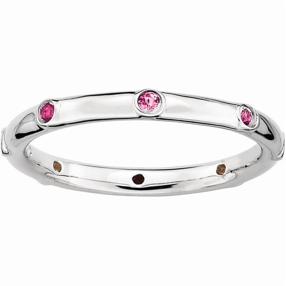 Pink Tourmaline Sterling Silver Ring