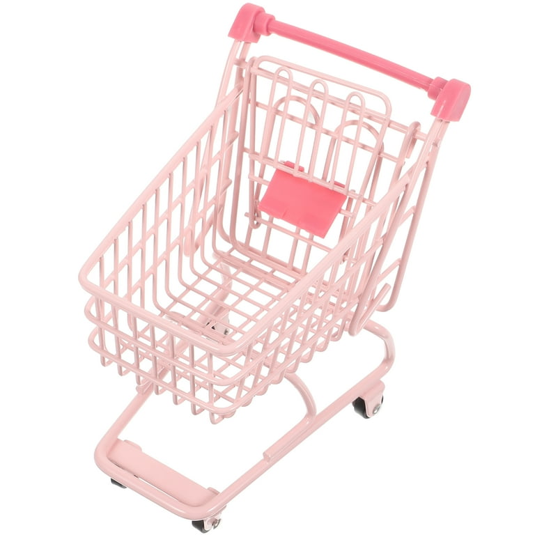 Pink Toy Metal Shopping Cart for Kids Girl Heart Child Student Walmart