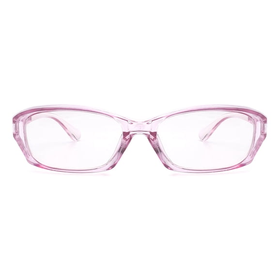 Pink Transparent Frame Square Eyeglasses, Clear Lens - Stylish TR90 Eyewear for Women Daily & Casual Wear
