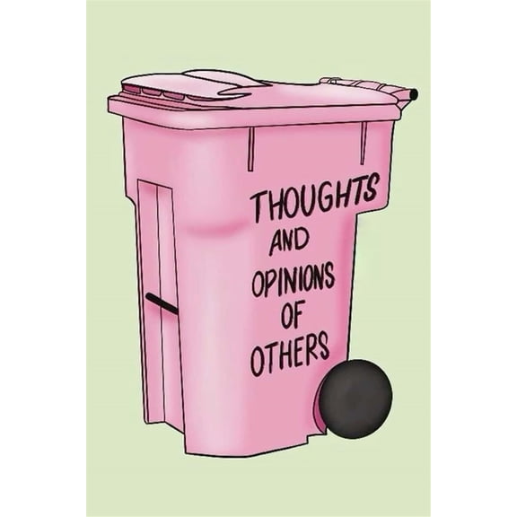 Pink Trash Can Metal Tin Sign, Funny Self-Love Quote Wall Decor for Bedroom, Dorm or Home Office, 8 x 12 Inches