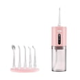 thumbnail image 1 of Pink Travel Water Flosser Rechargeable Portable Oral Rinser Floss Toothpick Cleaner, 1 of 6