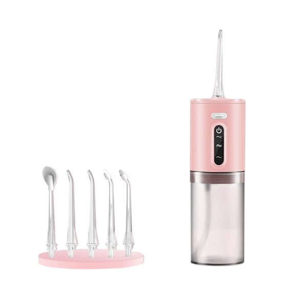 Pink Travel Water Flosser Rechargeable Portable Oral Rinser Floss Toothpick Cleaner