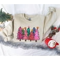 thumbnail image 1 of Pink Tree Christmas Sweater, Christmas Sweater, Christmas Crewneck, Christmas Tree Sweatshirt, Holiday Sweaters for Women, Winter Sweatshirt, 1 of 5