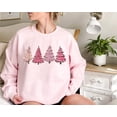 thumbnail image 1 of Pink Tree Winter Occasion Sweater,Winter Occasion Sweater,Winter Occasion Crewneck,Winter Occasion Tree Sweatshirt,Occasion Sweaters For Women,Winter Sweatshirt,, Full size S-5XL, 1 of 5