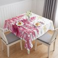 thumbnail image 1 of Pink Trees Christmas Table Cloth Waterproof Tablecloths, Xmas Tree Snowflake Winter Tablecloth Dining Table Cover for Kitchen Party Tabletop Outdoor, Square Tablecloth 54x54 Inch, 1 of 9