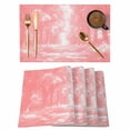 thumbnail image 1 of Pink Trees Placemats Set of 4 Forest Art Decor Spring Summer Nature Leaf Place Mats Indoor Wipeable Table Mats Washable Cloth Dining Table Placemats for Kitchen Holiday Party Home Decor 13x19 Inch, 1 of 9