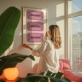 thumbnail image 1 of Pink Trendy Admission Tickets Girlhood Quote Aesthetic Art Poster, Stretched Size 16x24, 1 of 4