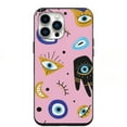 thumbnail image 1 of Pink Trendy Evil Eye Hamsa Hand Phone Case for iPhone 7 8 X XS XR SE 11 12 13 14 Pro Max Mini Note s10 s10plus s20 s21 20plus, 1 of 1