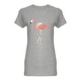 thumbnail image 1 of Pink Tropical Bird Flamingo Shaped T-Shirt Women -Image by Shutterstock, Female x-Large, 1 of 2