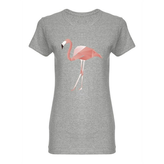 Pink Tropical Bird Flamingo Shaped T-Shirt Women -Image by Shutterstock, Female x-Large