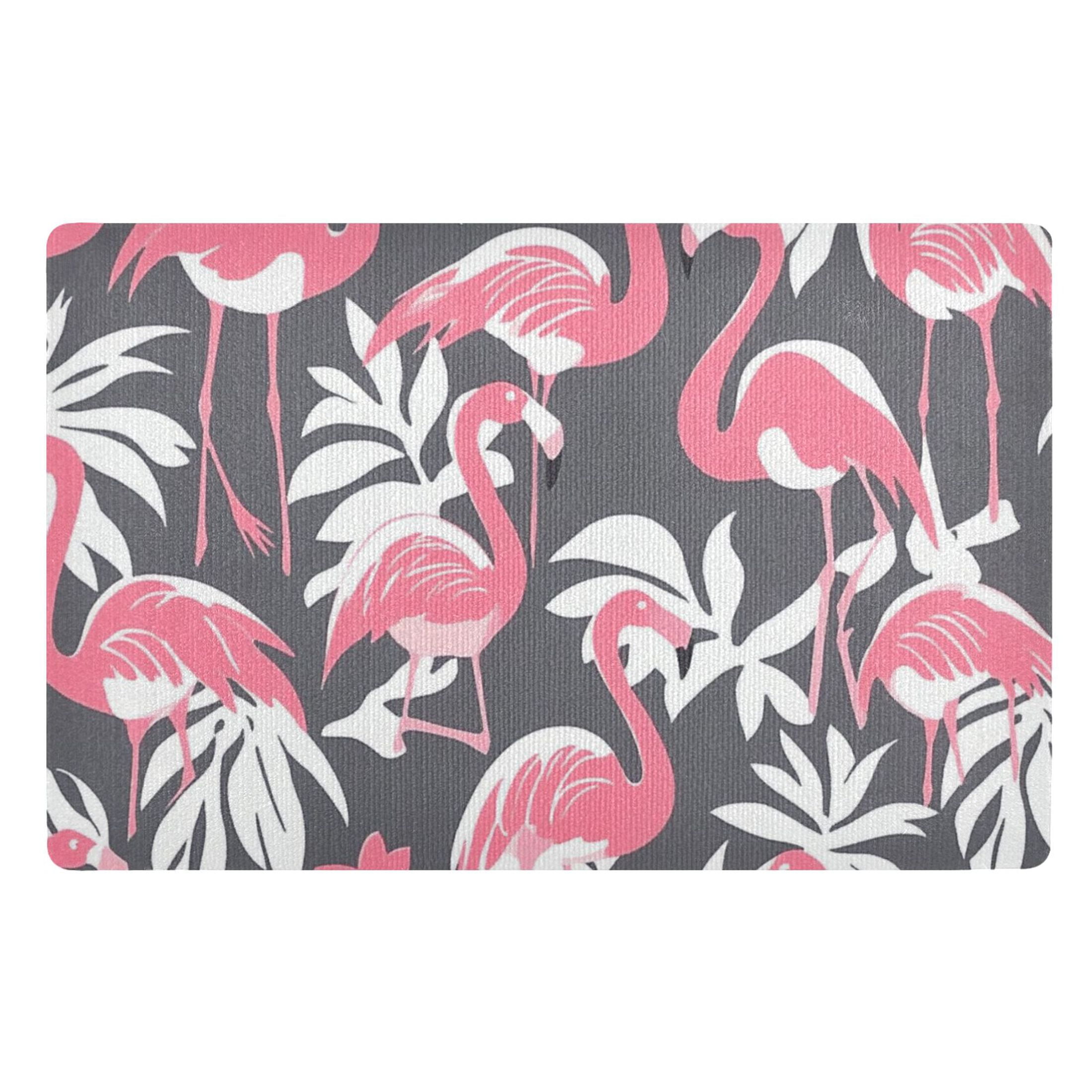Hawaiian Bird Floral Print Door Mat