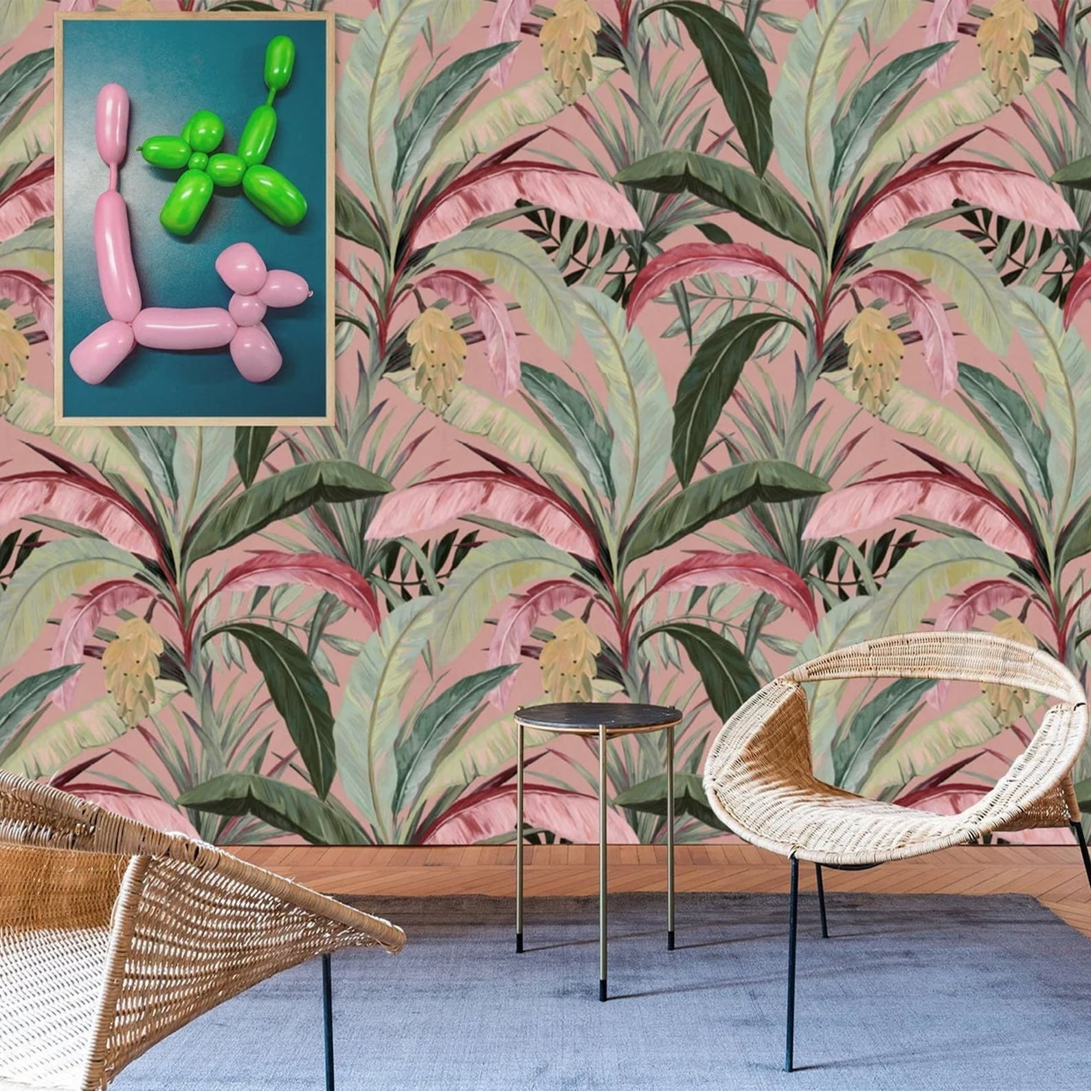 Pink Tropical Forest Wallpaper - Walmart.com