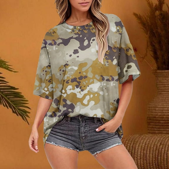 Pink Tshirts for Womens Summer Tops Oversized Crewneck Short Sleeve T Shirts Casual Loose Fit Blouse Y2K 2025 Striped Basic Tee Summer Tops