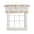 thumbnail image 1 of Pink Tulip Easter Kitchen Valances for Windows Farmhouse Linen Window Valance Curtain for Living Room Window Treatment Pastoral Spring Floral Eggs Butterfly Valance Rod Pocket Topper, 54 x 18 Inch, 1 of 6