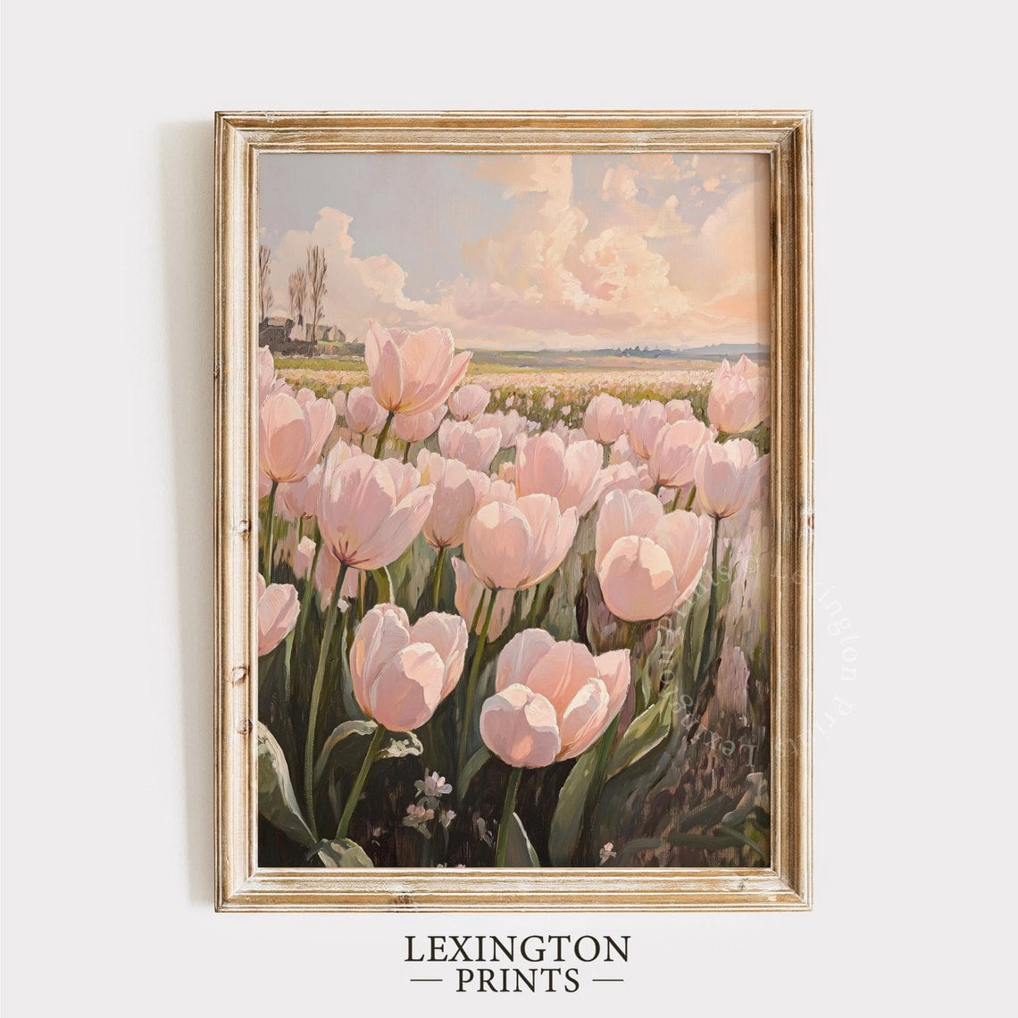 Pink Tulip Field Print, Spring Wall Art, Spring Print Tulip Wall Art ...