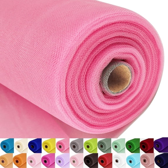 Pink Tulle Fabric Roll 54 Inch x 40 Yards, Soft Drapey Spool Bolt for ...