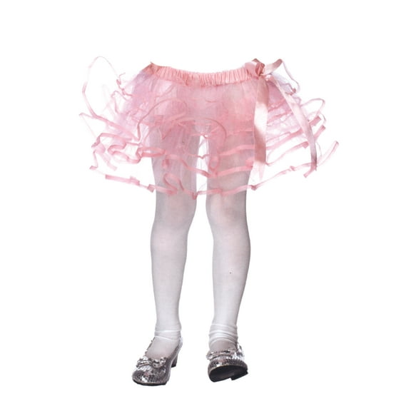 Pink Tulle Petticoat with Ribbon Bow Child Halloween Costume, One Size, Ages 3 and up