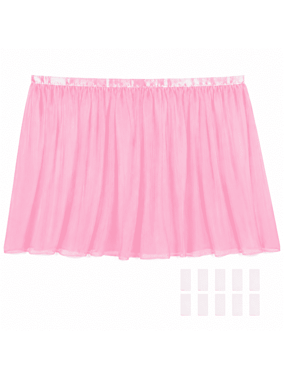 Pink Tulle Table Skirt 6FT - Wedding, Birthday Parties, Rectangle Round Tables or Princess Party Decorations
