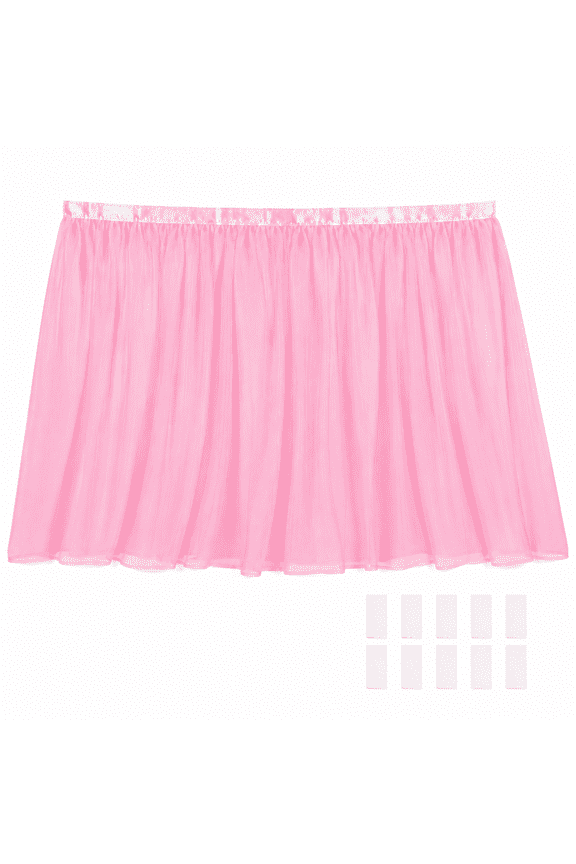 Pink Tulle Table Skirt 6FT - Wedding, Birthday Parties, Rectangle Round Tables or Princess Party Decorations