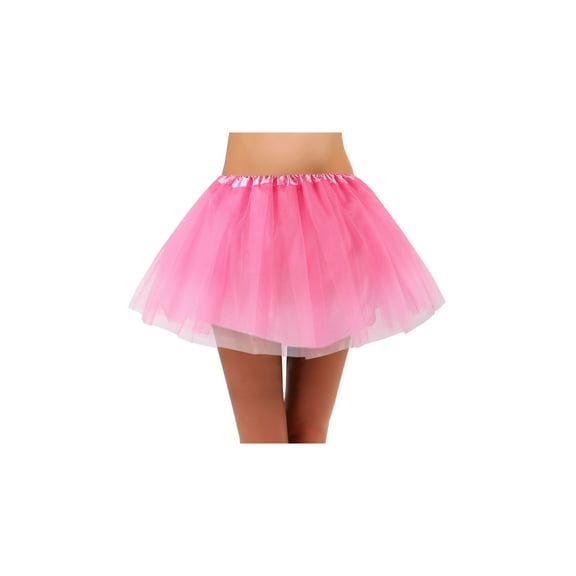 Pink Tutu Womens Classic 4 Layered Satin Lined Ballerina Tutu Skirt