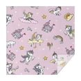 thumbnail image 1 of Pink Unicorn Castle Pattern Square Tablecloth,Waterproof Square Table Cover,Wipeable Spillproof Washable Table Cover for Home Kitchen Party Decor 52"x52"(132x132cm), 1 of 6