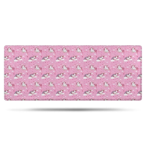 Pink Unicorn Cloud Pattern Bathroom Rugs Mat,Non Slip Microfiber Bathroom Rug,Rubber Backing,Soft Bathroom Mats for Bathroom Floor,Tub and Shower,60x24in(150x60cm)