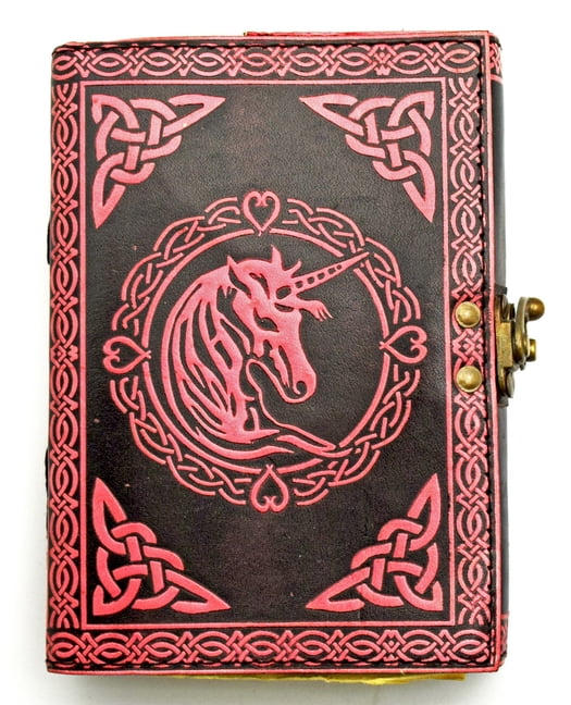 Pink Unicorn Embossed Leather Journal, (Hardcover)