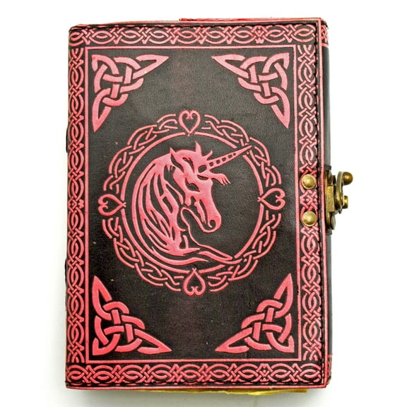 Pink Unicorn Embossed Leather Journal, (Hardcover)
