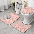 thumbnail image 1 of Pink Unicorn Flamingo Pattern Bathroom Rugs Sets 3 Piece,Toilet Cover Set,Absorbent Non Slip Bathroom Mats Sets with U-Shaped Contour Rug Toilet Rug Set, 1 of 5
